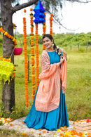 Fairy Flare Silk Blue Gown