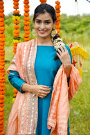 Fairy Flare Silk Blue Gown
