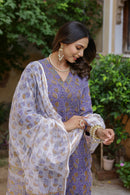 "Evara" Kota Doriya Suit Set with dupatta(3pc)