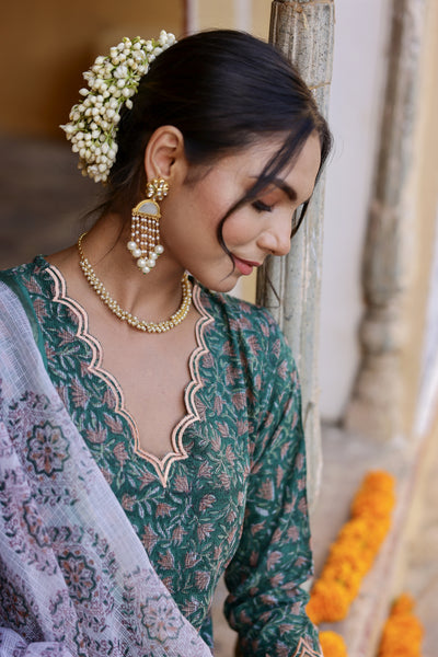 "Namika" Kota Doriya Suit Set with dupatta(3pc)
