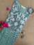 "Aabha" Green Kantha Cotton kurta
