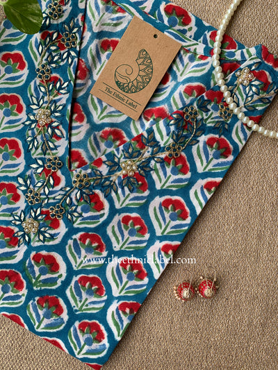 "Neelima" Hand Embroidered Cotton kurta