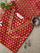 "Komal" Handwork Cotton kurta with dupatta - 2pc