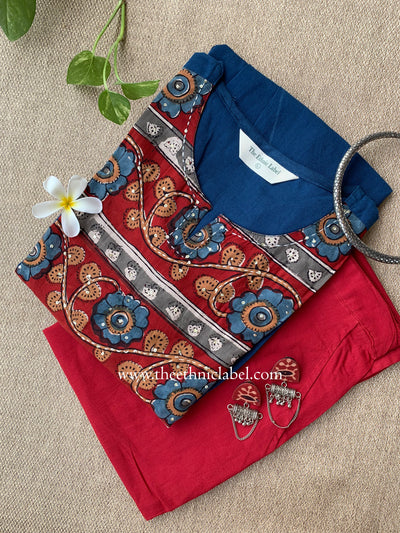 "Sumbul" Hand Block Printed Kurta with Straight Pant-2pc