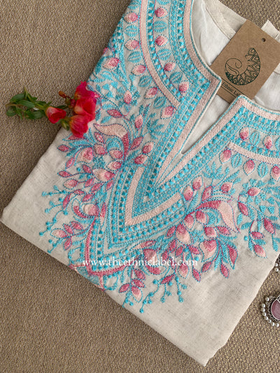 "Anvaya" Embroidered Cotton kurta