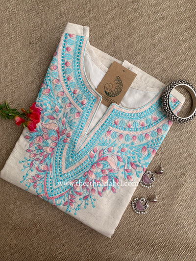 "Anvaya" Embroidered Cotton kurta