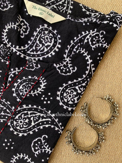 "Ghazal" Kantha Block Printed Cotton kurta (S to 5XL)