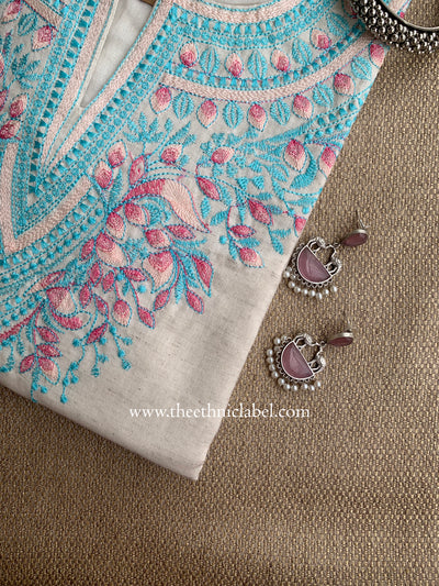 "Anvaya" Embroidered Cotton kurta