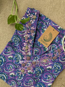 "Banafshi" Hand Embroidered Cotton kurta