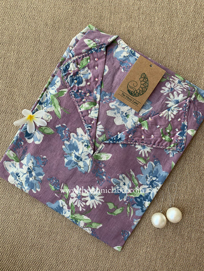 "Riti" Collared Printed Cotton kurta