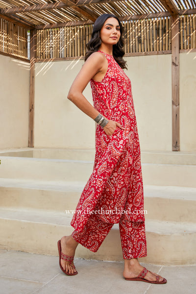 "Hairat" Hand Block Printed Co-Ord Set-2pc