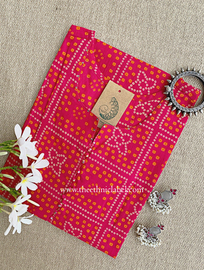 "Gulbandh" Bandhani Printed Cotton kurta