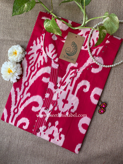 "Raani" Ikat Cotton kurta