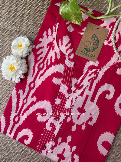 "Raani" Ikat Cotton kurta