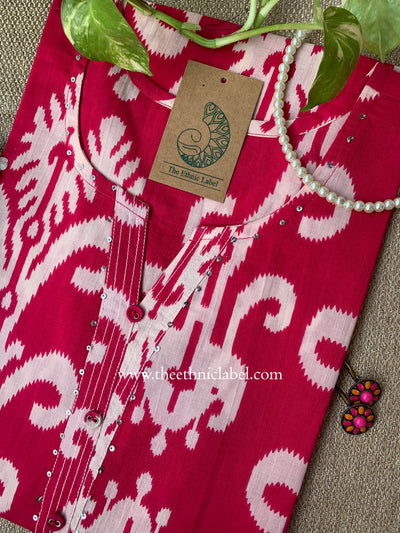 "Raani" Ikat Cotton kurta