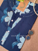 "Haya" Buttoned Kantha Cotton kurta