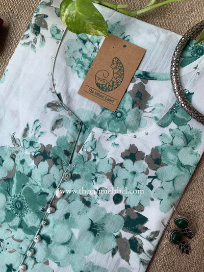 "Manjari" Floral Cotton kurta
