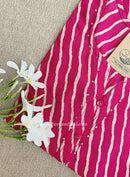 "Malaya" Dark Pink  Lehriya Cotton kurta