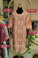 "Muskan" Hand Block Printed Bagru Cotton kurta
