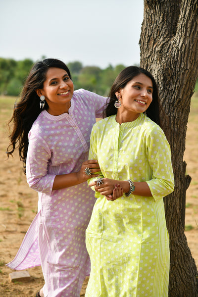 Elara Green Polka Cotton Co-ord Set(2pc)