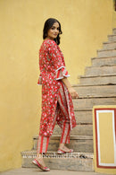 "Scarlet" Grace Cotton Kurta Set (2pc)