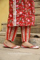 "Scarlet" Grace Cotton Kurta Set (2pc)