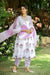 "Fiza" Mughal Hand Block Printed Purple White suit set