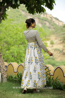 "Bahaar" Hand Block Printed Flared Cotton Dress