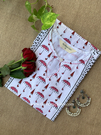 "Sitara" Block Printed Cotton Short kurta