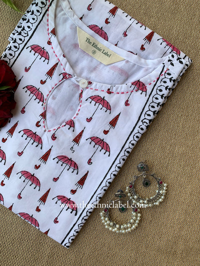 "Sitara" Block Printed Cotton Short kurta
