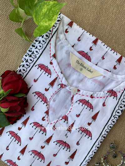 "Sitara" Block Printed Cotton Short kurta