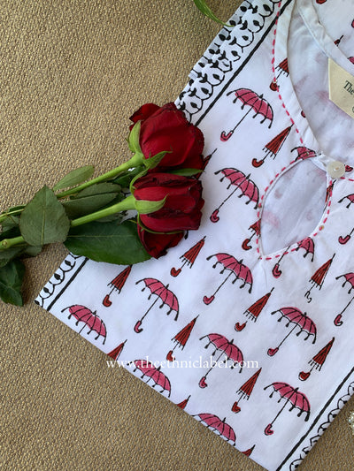 "Sitara" Block Printed Cotton Short kurta