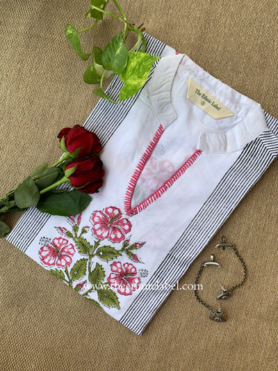 "Tara" Block Printed Cotton Short kurta
