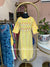 "Aabharan" Yellow Embroidered Cotton kurta