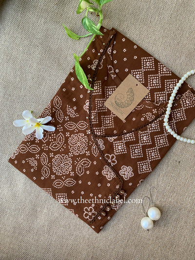 "Veda" Bandhani Printed Cotton kurta