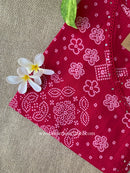 "Yusra" Pink Bandhani Angrakha Cotton kurta