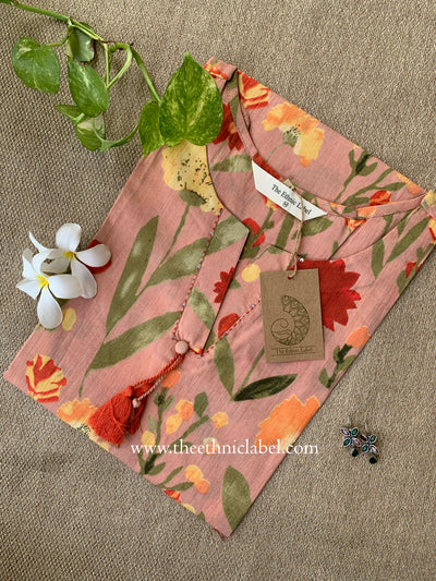"Nazm" Floral Cotton kurta