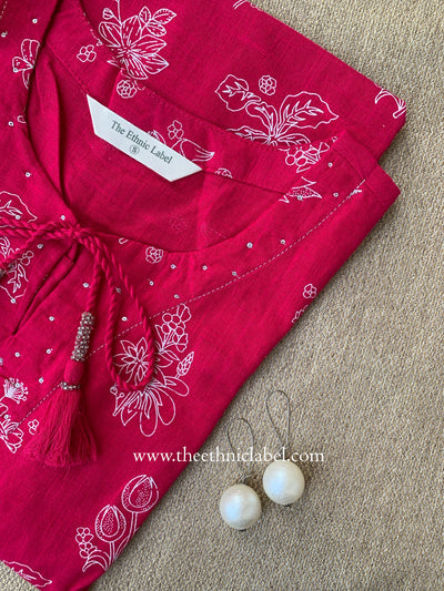 "Zumar" Rani Cotton kurta