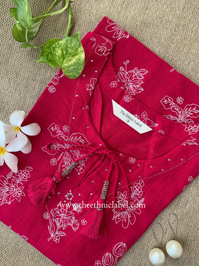 "Zumar" Rani Cotton kurta