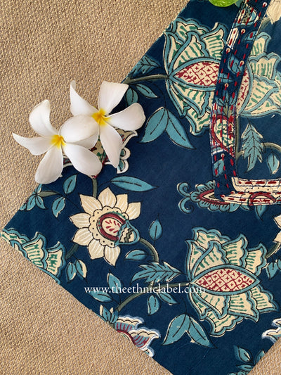 "Aangan" Floral Cotton kurta