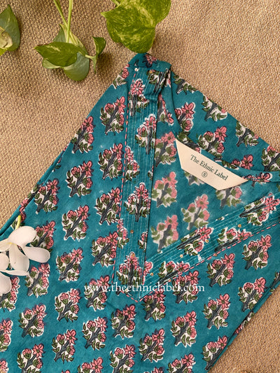 "Sakshi" Hand Block Printed Cotton kurta