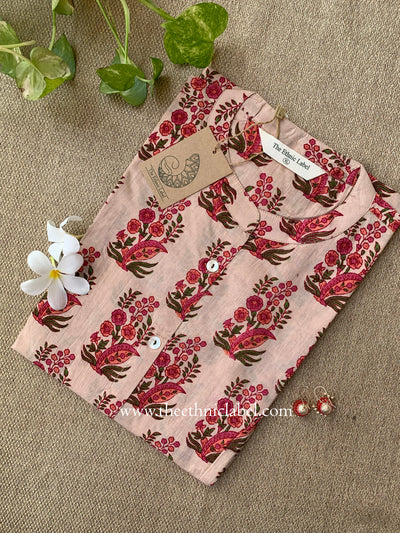 "Padma" Floral "A" line Cotton kurta