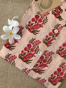 "Padma" Floral "A" line Cotton kurta
