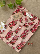 "Padma" Floral "A" line Cotton kurta