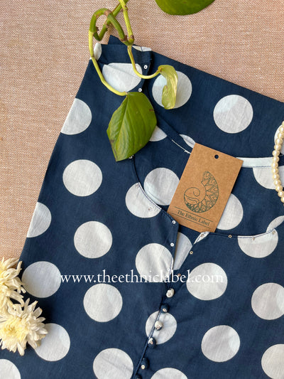 "Taani" Polka Dot Cotton kurta