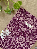 "Ashnoor" Wine Cotton kurta