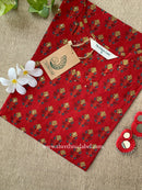 "Nazaara" Boota scalloped Cotton kurta