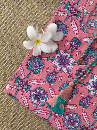 "Lafz" Pink Tassel Cotton kurta