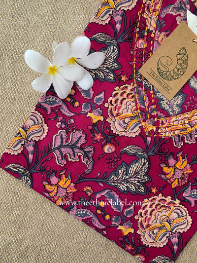 "Shaam" Floral  Cotton kurta
