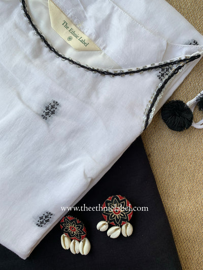 "Hunar" White Kurta with Straight Pant-2pc